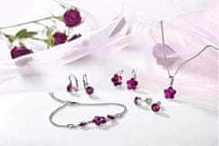 Evolution Group Stříbrný náramek s fuchsiovými krystaly Swarovski 33112.3 fuchsia