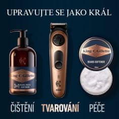 Gillette King C. zastřihovač vousů PRO dárková sada pro muže, zastřihovač + šampon na vousy 60ml + balzám na vousy 100ml