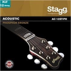 Stagg AC-12ST-PH, sada strun pro 12-ti strunnou kytaru, extra light