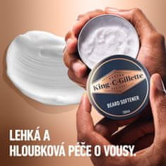 Gillette King C. Pánská dárková taška Perfect Beard Regimen, s cestovní taškou + 3v1 mycí prostředek na vousy, obličej a vlasy 350 ml + změkčovač vousů 100 ml