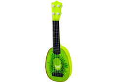 Lean-toys Ukulele Pro Děti Mini Kytara 4 Struny Ovoce Kiwi Zelená 15"