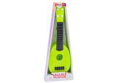 Lean-toys Ukulele Pro Děti Mini Kytara 4 Struny Ovoce Limetka Zelená 15"