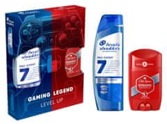 Head & Shoulders Gaming Legend sada: šampon Head & Shoulders 7v1 ProExpert 250 ml a deodorant Old Spice Dynamic Defence 65 ml