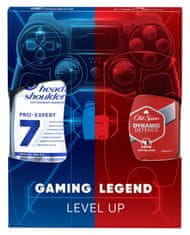 Head & Shoulders Gaming Legend sada: šampon Head & Shoulders 7v1 ProExpert 250 ml a deodorant Old Spice Dynamic Defence 65 ml