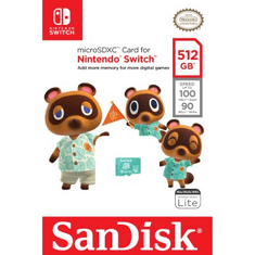 SanDisk Nintendo Switch micro SDXC 512GB 100MB/s A1 C10 V30 UHS-1 U4