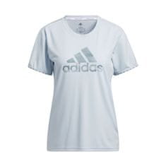 Adidas Tričko na trenínk modré S Wmns Badge OF Sport Necessi