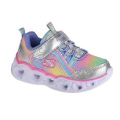 Skechers Boty stříbrné 21 EU Heart Lightsrainbow Lux