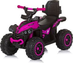 Chipolino Odrážedlo se stříškou a vodící tyčí ATV Pink