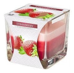 Ostatní Vonná svíčka tříbarevná ve skle strawberry 170 g