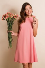 Figl Dámské Stylove Šaty S157 Salmon Pink - Figl růžová M-38