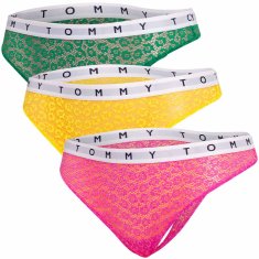 Tommy Hilfiger Tommy Hilfiger 3Pack tanga kalhotky UW0UW025240Y0 Yellow/Green/Pink S