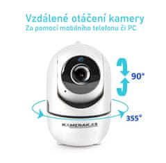 KAMERAK.cz Wifi otočná IP kamera XM-101 3MPx 355/90 stupňů XMEYE