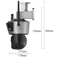 KAMERAK.cz PTZ kamera P2P OEM XM-633 se 3mi objektivy 2+2+4MPx tedy 8MPx