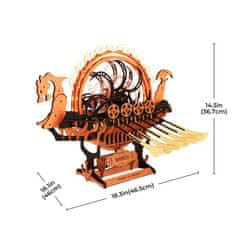 Robotime 3d dřevěná skládačka vikinská dračí loď