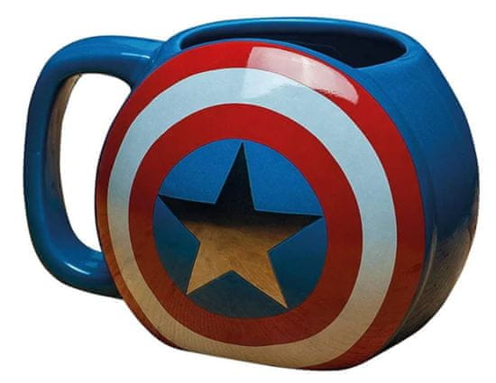 CurePink 3D keramický hrnek Marvel|Avengers Infinity War: Captain America (objem 300 ml)