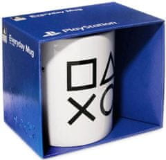 CurePink Keramický hrnek Playstation: Shapes - Black (objem 315 ml)