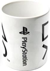 CurePink Keramický hrnek Playstation: Shapes - Black (objem 315 ml)