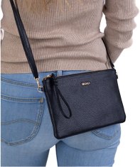 Dámská kožená crossbody kabelka 50532 black