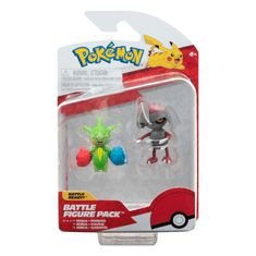 Jazwares Pokémon Battle Figure Pack Mini Figure 2-Pack Pawniard, Roselia 5 cm