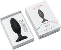 Lovense Lovense Hush 2 Butt Plug Medium 45mm APP (Black), vibrační anální kolík