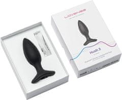 Lovense Lovense Hush 2 Butt Plug Small 38mm APP (Black), vibrační anální kolík