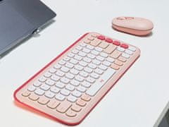 Logitech POP ICON COMBO US, růžová (920-013142)