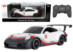 shumee RC auto 1:18 Rastar Porsche 911 GT3 bílá a šedá