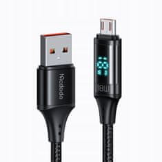 Mcdodo MCDODO KABEL DISPLEJE MICRO USB RYCHLÉ NABÍJENÍ PRO SAMSUNG 18W 1M