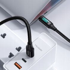 Mcdodo MCDODO KABEL S DISPLEJEM USB-C RYCHLÉ NABÍJENÍ USB TYP C 5A 100W 1M