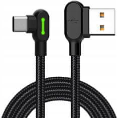 Mcdodo MCDODO 90° ÚHLOVÝ KABEL USB-C RYCHLÉ NABÍJENÍ OBOUSTRANNÝ USB TYP C VEDENÝ 0,5 M