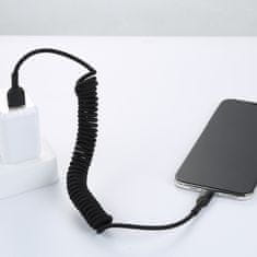 Mcdodo MCDODO USB LIGHTNING SPIRÁLOVÝ PRUŽINOVÝ RYCHLÝ KABEL PRO IPHONE 14 LED 2M