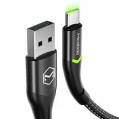 Mcdodo MCDODO USB-C RYCHLONABÍJECÍ KABEL PRO SAMSUNG USB NABÍJEČKU TYPU C LED 1M