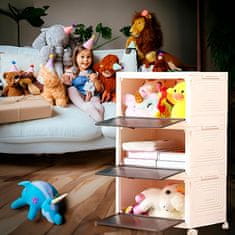 HOME & MARKER® Úložný box, Organizér na skladování, pro Hračky, Oblečení, Úložný box s víkem ORGABOX + Kolečka ORGAWHEELS | ORGABOXWHEEL