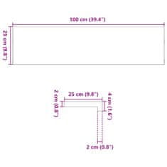 Vidaxl Nášlapy na schody 2 ks světle hnědé 100x25x2 cm masivní dub