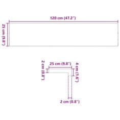 Vidaxl Nášlapy na schody 12 ks světle hnědé 120x25x2 cm masivní dub