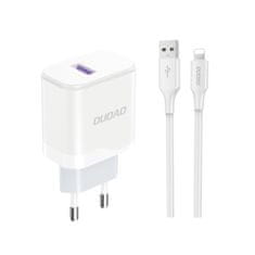 shumee USB-A 18W nástěnná nabíječka s USB-A - Lightning kabelem pro iPhone, bílá