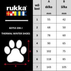 RUKKA PETS Rukka Thermal Shoes zimní botičky - sada 4ks, černé / vel. 6