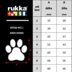 RUKKA PETS Rukka Sock Shoes botičky - 4ks, černé / vel. 1