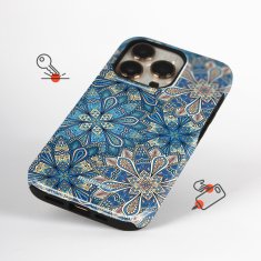 Mobiwear Odolný obal Elite Pro - Samsung Galaxy S24 - E108E Modré mandala květy