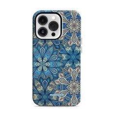 Mobiwear Odolný obal Elite Pro - Apple iPhone 13 Pro - E108E Modré mandala květy