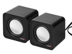 AUDIOCORE AC870 B Počítačové reproduktory 6W USB sada, černé 43398