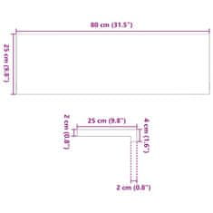 Vidaxl Nášlapy na schody 12 ks světle hnědé 80x25x2 cm masivní dub