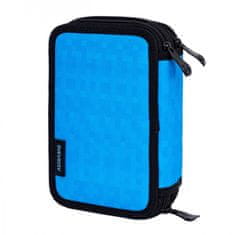 Astra Třípatrový penál s náplní AstraBAG BLUE PIXEL, AC31, 503024055