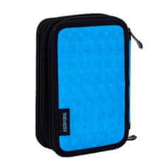 Astra Třípatrový penál s náplní AstraBAG BLUE PIXEL, AC31, 503024055