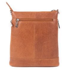 Dámská kožená crossbody kabelka 9060 cognac