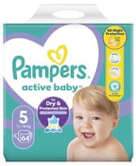 Pampers Pleny Active Baby 5 Junior (11-16 kg) Giant Pack 64 ks