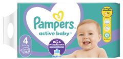 Pampers Active Baby Plenky Velikost 4, 132 Plenek, 9-14 kg