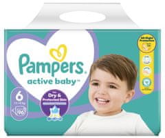 Pampers Active Baby Plenky Velikost 6, 96 Plenek, 13–18 kg