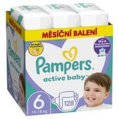 Pampers Active Baby Plenky Velikost 6 128 ks, 13kg-18kg