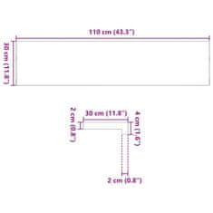 Vidaxl Nášlapy na schody 16 ks světle hnědé 110x30x2 cm masivní dub